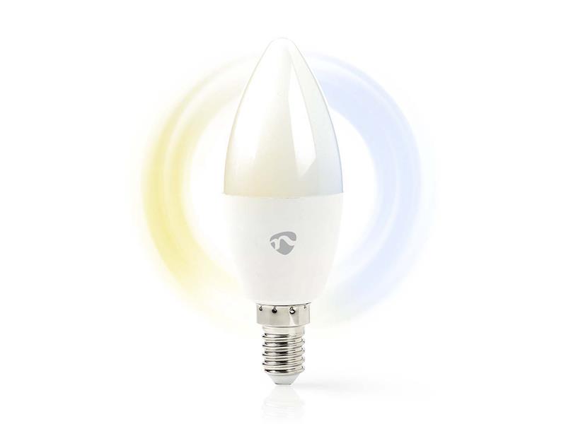 Smart LED žárovka E14 4.9W bílá NEDIS WIFILRW10E14 WiFi Tuya