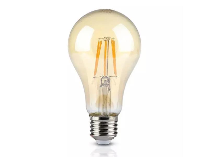 Žárovka Filament LED E27 8W A67 bílá teplá V-TAC VT-1958 Amber