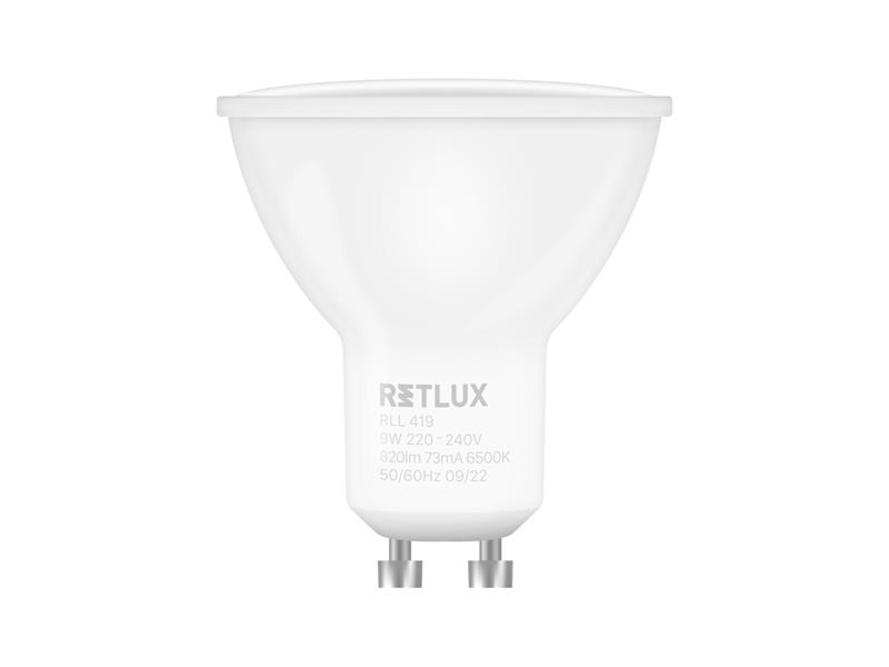 Žiarovka LED GU10 9W biela studená RETLUX RLL 419