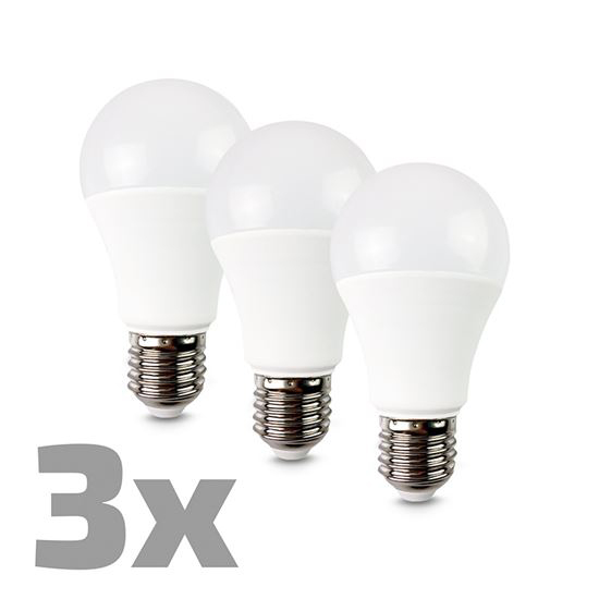 Levně Žárovka LED E27 10W A60 bílá teplá SOLIGHT WZ529-3P