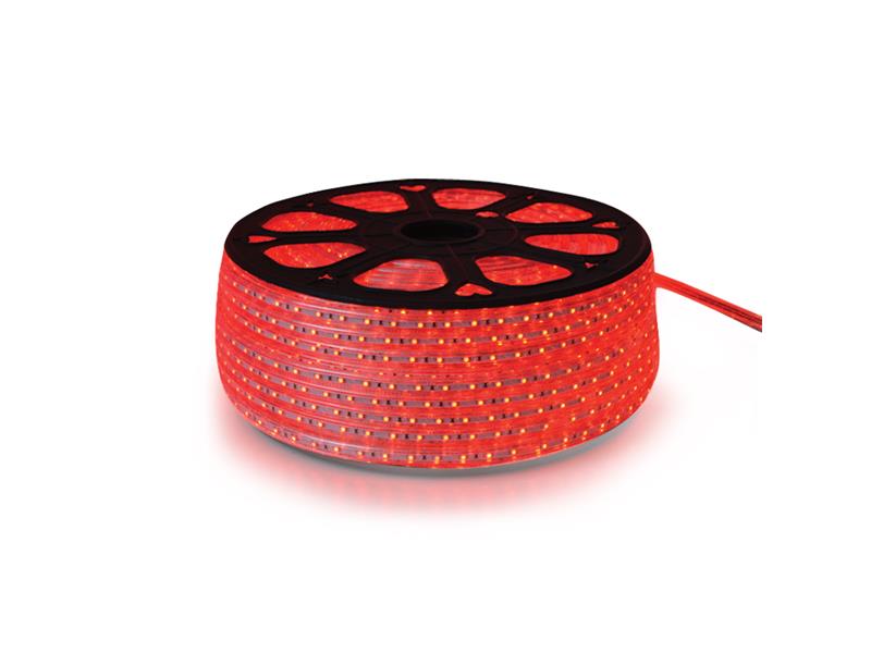 LED pásek 230V, 3528 60LED/m IP67 max. 4.8W/m červená (cívka 100m) zalitý