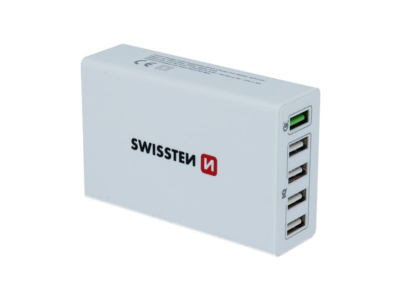 Adaptér USB SWISSTEN 5x USB QC 3.0 22013306