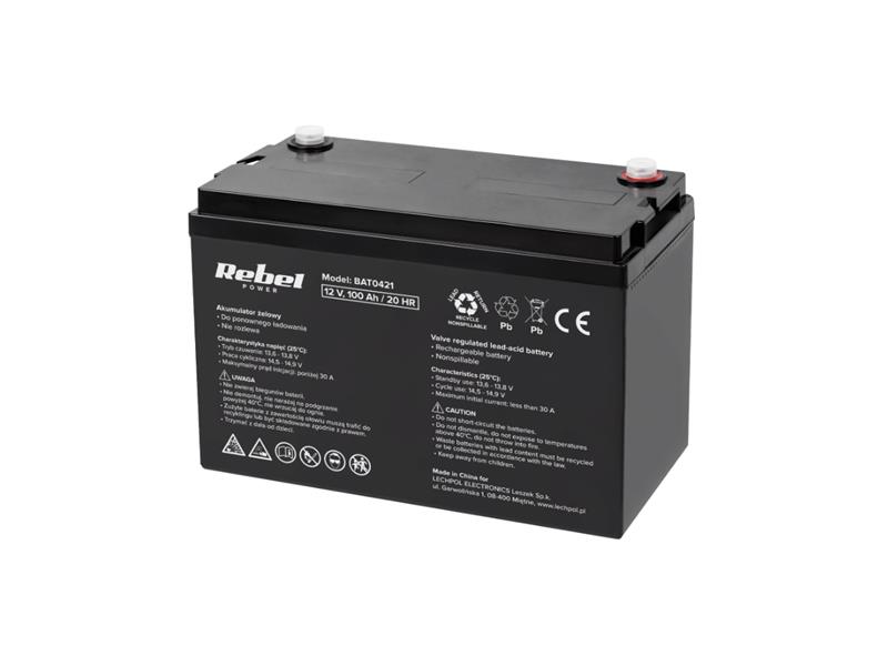 E-shop Batéria olovená 12V 100Ah REBEL BAT0421