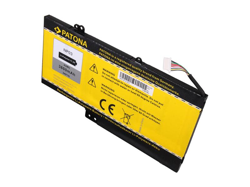 Baterie HP Pavilion 13/15 3800mAh Li-Pol 11,4V NP03XL PATONA PT2491