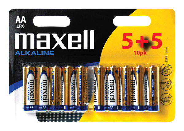 Baterie AA (R6) alkalická MAXELL 10ks / blistr