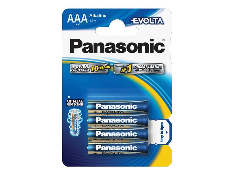 Baterie AAA (R03) alkalická PANASONIC Evolta 4BP