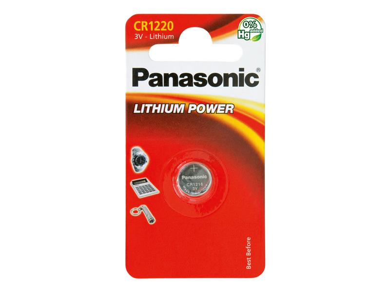 Baterie CR1220 PANASONIC lithiová 1ks / blistr