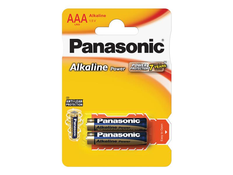 Baterie AAA (R03) alkalická PANASONIC Alkaline Power 2ks / blistr