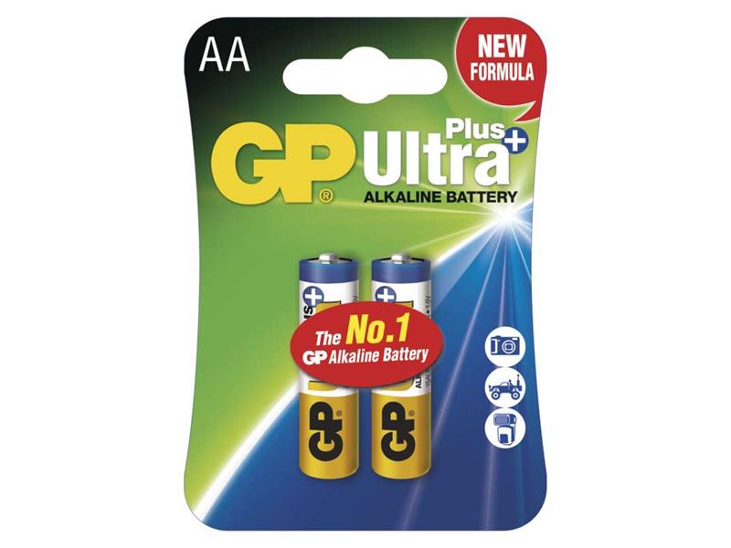 Baterie AA (R6) alkalická GP Ultra Plus Alkaline  2 ks
