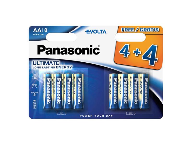 Baterie AA (R6) alkalická PANASONIC Evolta LR6 8BP