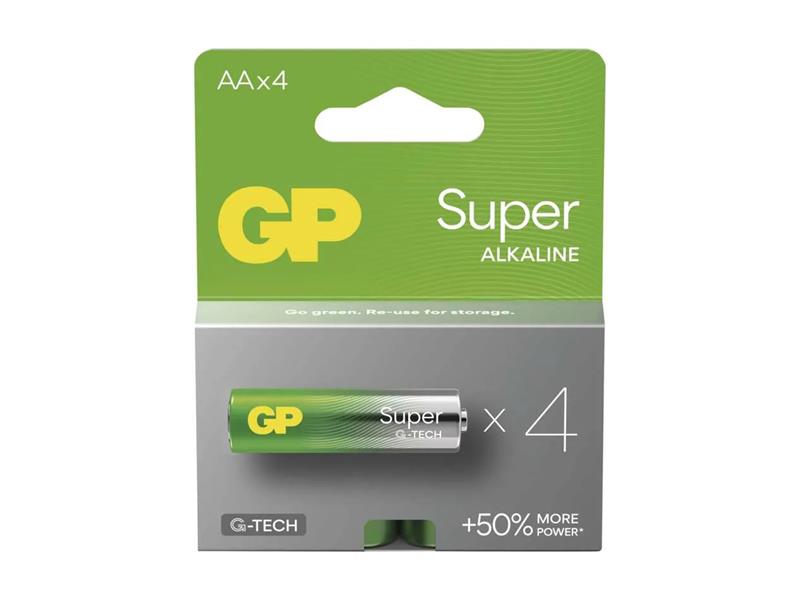 Levně Baterie AA (R6) alkalická GP Super 4ks