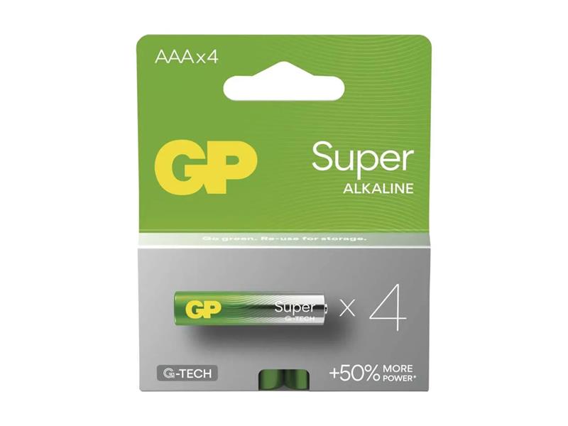 Levně Baterie AAA (R03) alkalická GP Super 4ks