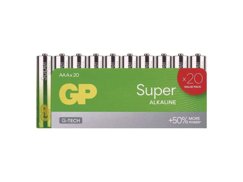 Baterie AAA (R03) alkalická GP Super 20ks