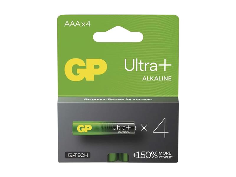 Batérie AAA (R03) alkalická GP Ultra Plus 4ks