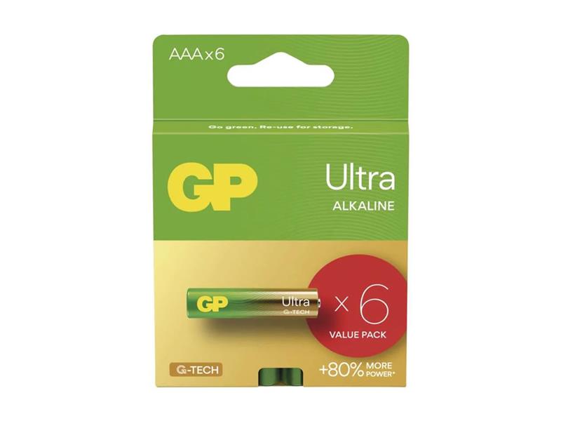 Batéria AAA (R03) alkalická GP Ultra 6ks