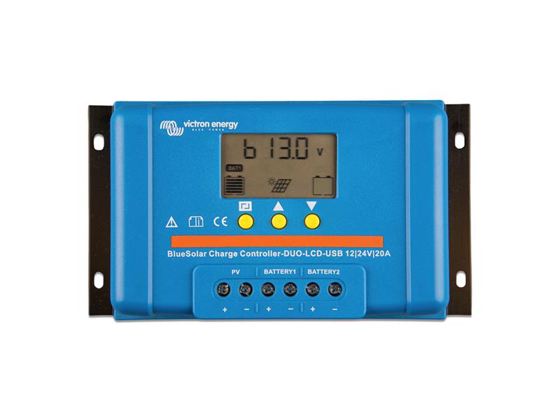 Solární regulátor PWM Victron Energy BlueSolar-LCD&USB 20A DUO, 12/24V