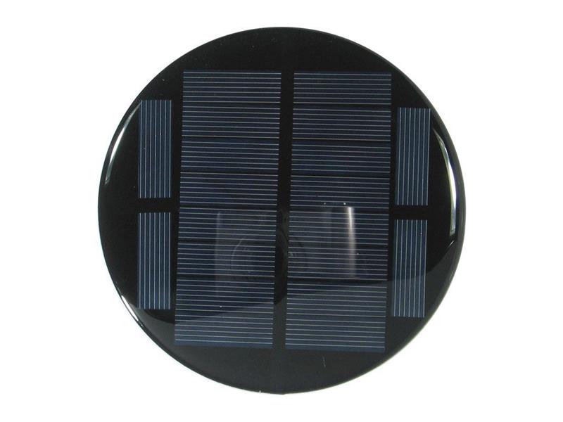 Fotovoltaický solární panel mini 5V/200mA, polykrystalický, průměr 110mm