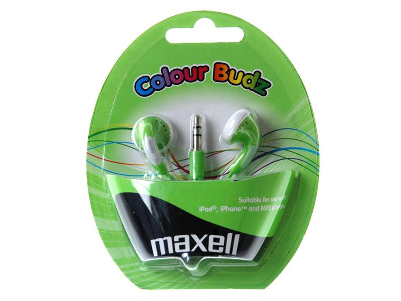 Sluchátka Maxell 303361 Colour Budz Green