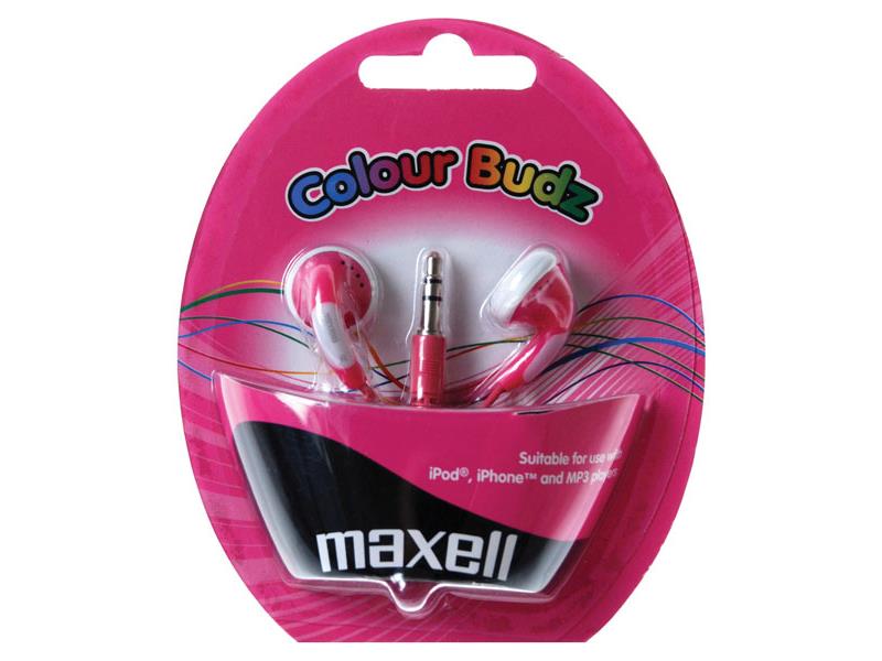 Sluchátka Maxell 303358 Colour Budz Pink