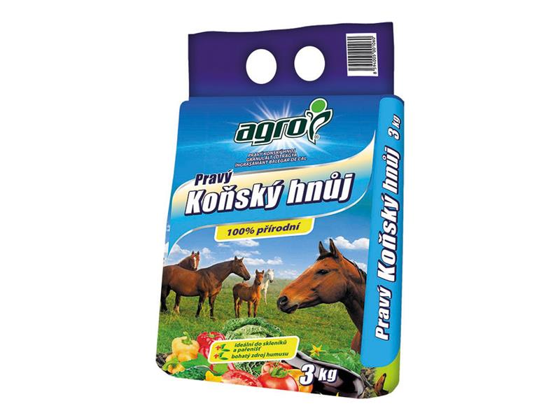 Hnojivo organické AGRO Pravý koňský hnůj 3kg