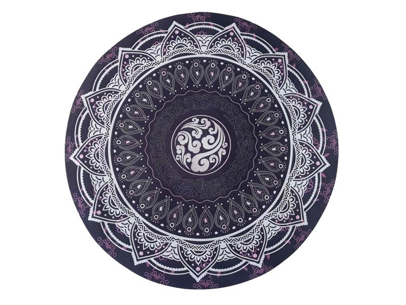 Podložka na jogu Mandala Black guľatá 70cm