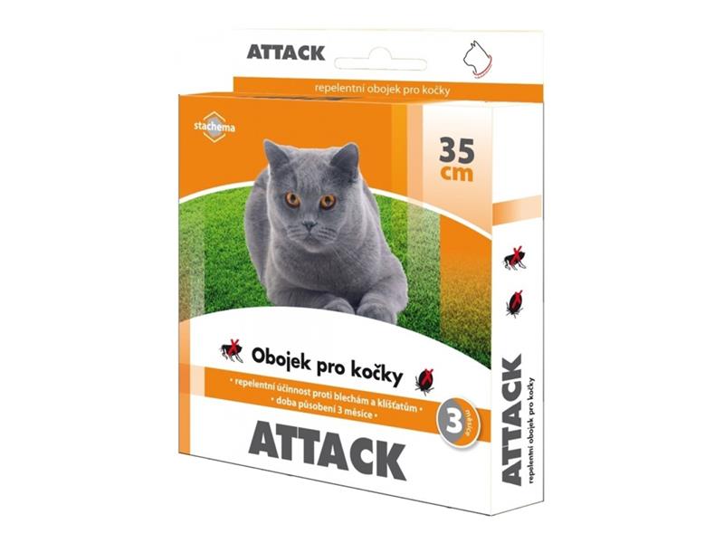 Obojek pro kočky STACHEMA Attack antiparazitní 35 cm