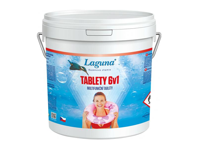 Multifunkční tablety pro chlorovou dezinfekci bazénové vody LAGUNA 6v1 3,2kg