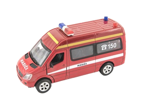 Dětské hasičské auto TEDDIES se světlem a zvukem 15 cm