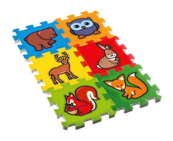 Dětské puzzle TEDDIES Moje první lesní zvířátka pěnové 6ks