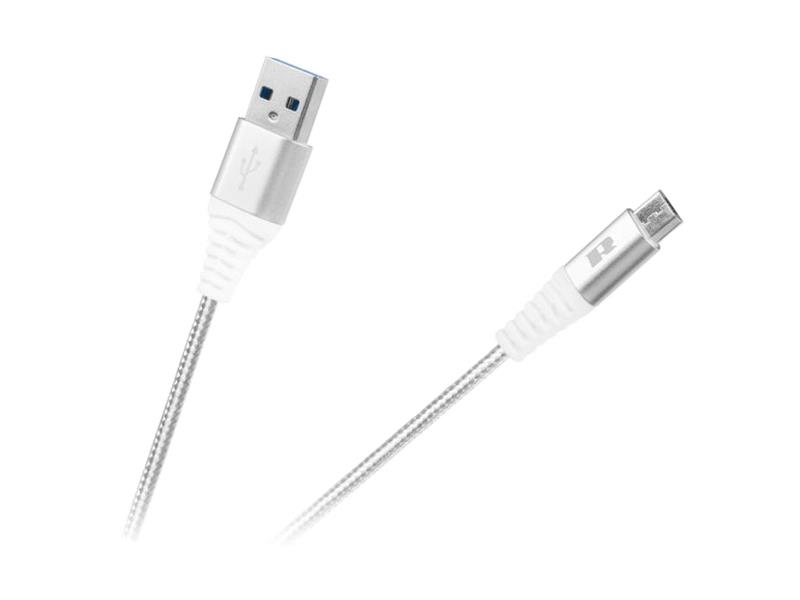 Kabel REBEL RB-6000-100-W USB/Micro USB 1m White