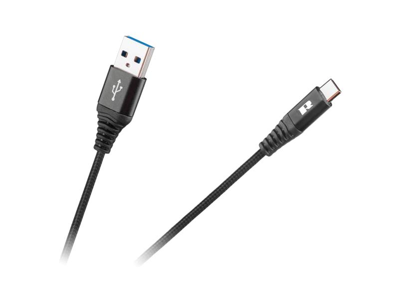 Kabel REBEL USB/USB-C černý 1m