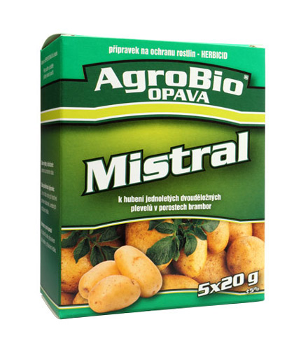 Přípravek proti plevelům v bramborách AGROBIO Mistral 5x20g
