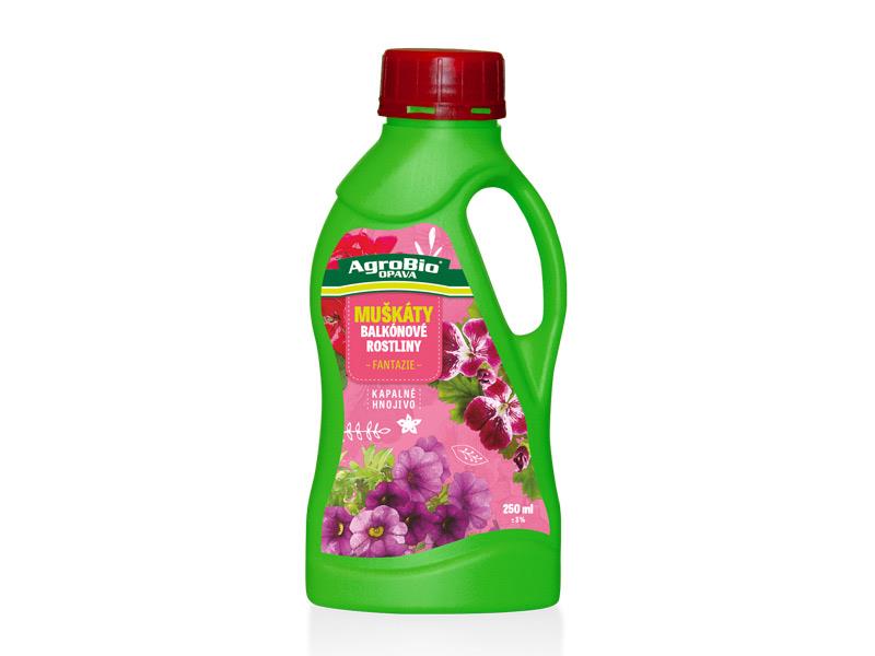 Hnojivo pro muškáty a balkónové rostliny AGROBIO Fantazie 250ml