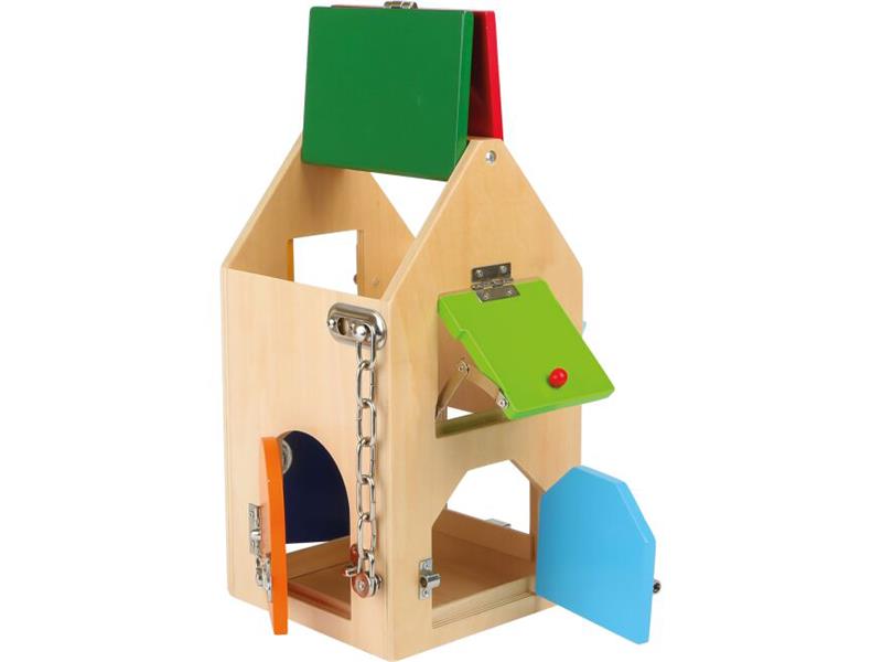 Dětský motorický dům se zámky SMALL FOOT dřevěný