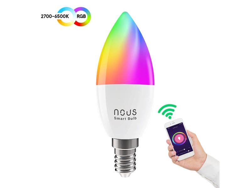 Smart LED žárovka E14 4.5W RGB NOUS P4 WiFi Tuya