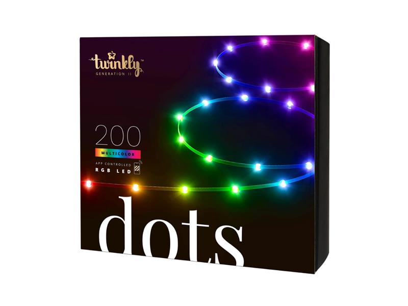 Smart LED vánoční řetěz TWINKLY Dots TWD200STP-BEU 10m WiFi