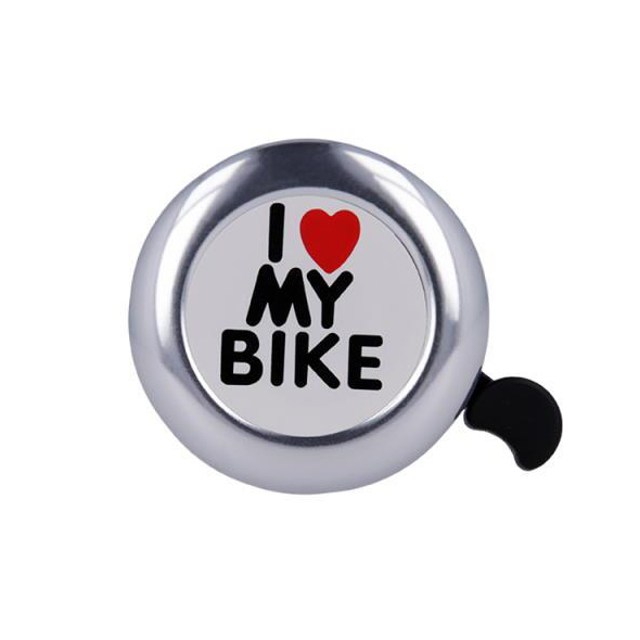 Zvonek na kolo Forever Outdoor Silver I love my bike