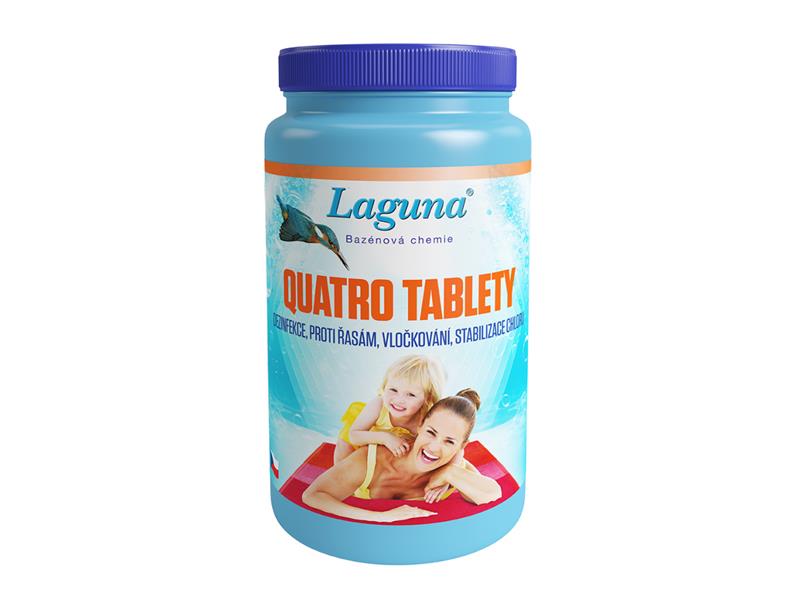 Multifunkční tablety pro chlorovou dezinfekci bazénové vody LAGUNA 4v1 Quatro XXL 1,4kg