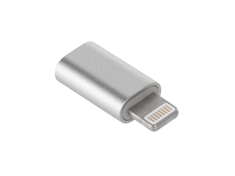 Redukce Micro USB - Lightning GSM1019S Silver