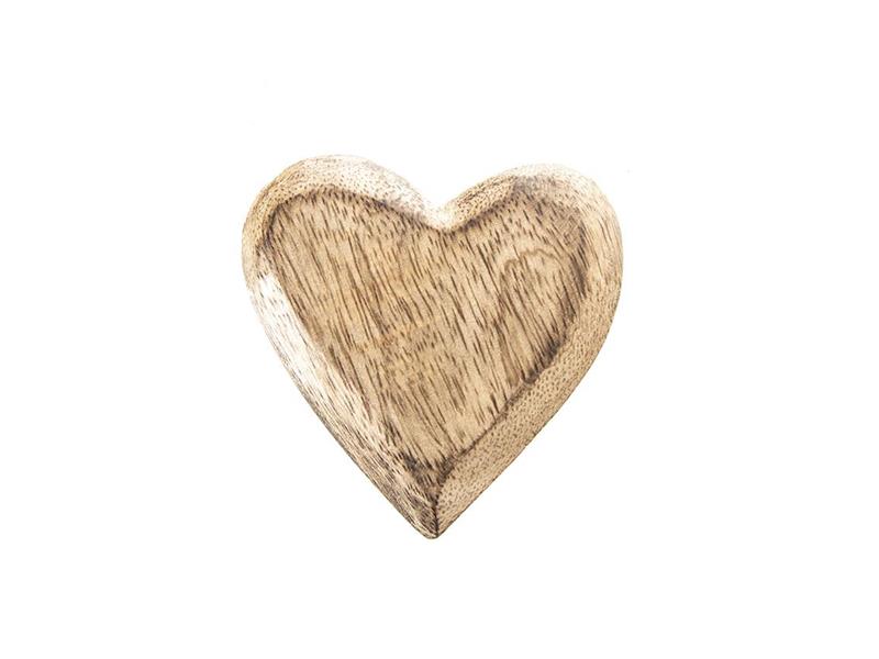 Srdce z mangového dřeva ORION 7cm