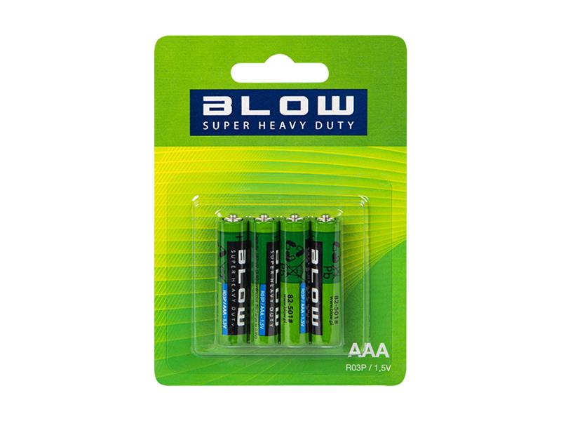 Baterie AAA (LR03) Zn-Cl BLOW Super Heavy Duty 4ks / blistr