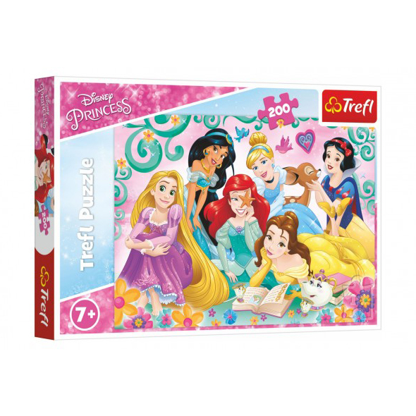 Puzzle TREFL Disney Princess - Šťastný svět princezen 200 dílků