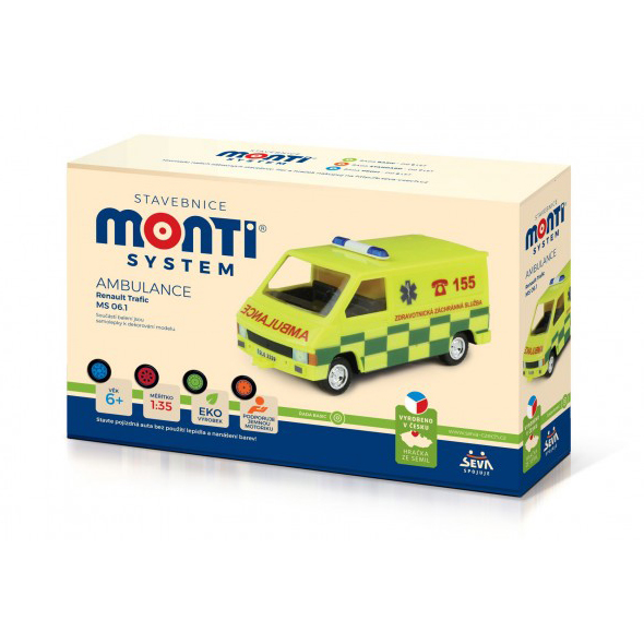Stavebnice SEVA Monti System MS 06.1 Ambulance Renault Trafic 1:35