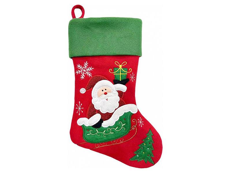 Dekorace vánoční MagicHome ponožka Santa SL8091335X