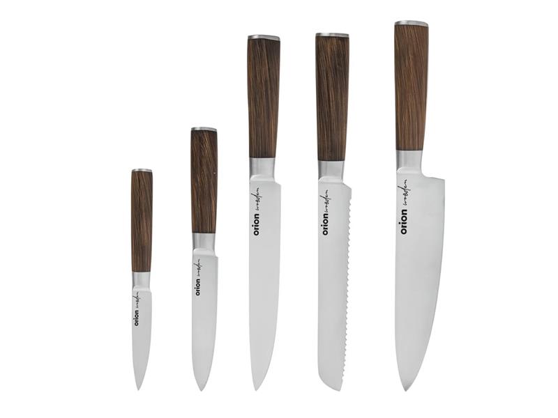 E-shop Súprava kuchynských nožov ORION Wooden 5ks