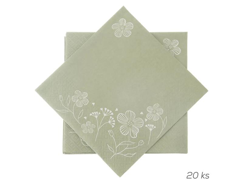 E-shop Obrúsok papierový ORION Greenish 20ks 33x33cm Green