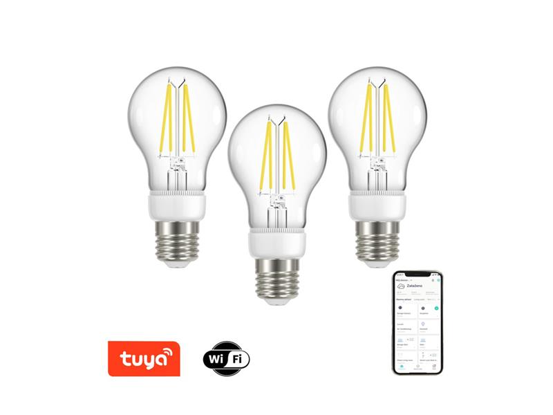 E-shop Smart LED žiarovka filamentová E27 7W IMMAX NEO 07713C WiFi Tuya sada 3ks