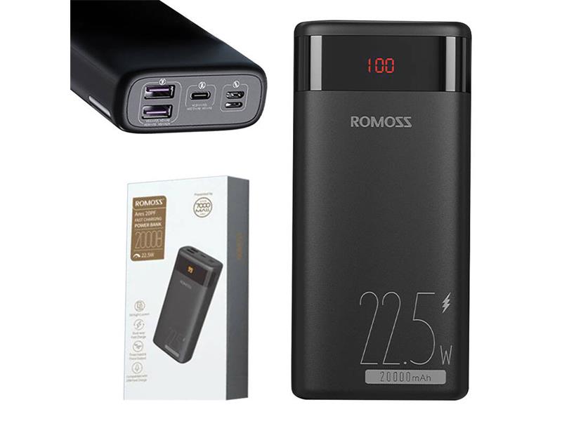 E-shop PowerBank ROMOSS Ares 20PF 20000mAh Black