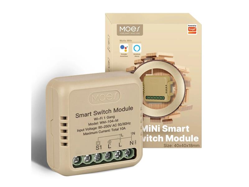 Smart ovladač osvětlení MOES Switch Module MS-104B-M WiFi Tuya