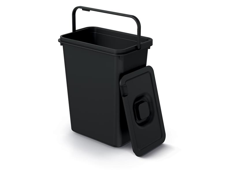 E-shop Kôš odpadkový SYSTEMA BASIC FLAP čierny s vekom 10l